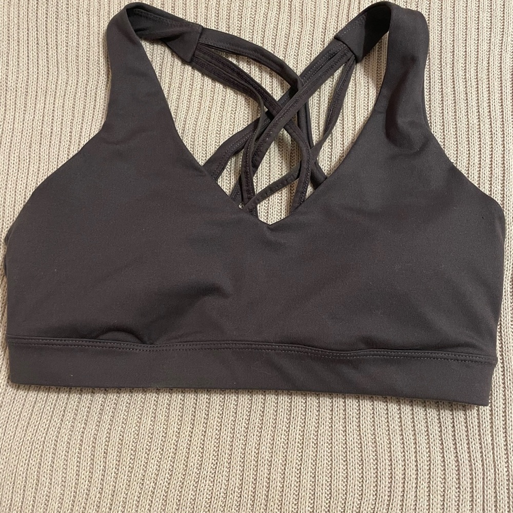 Grey sports bra